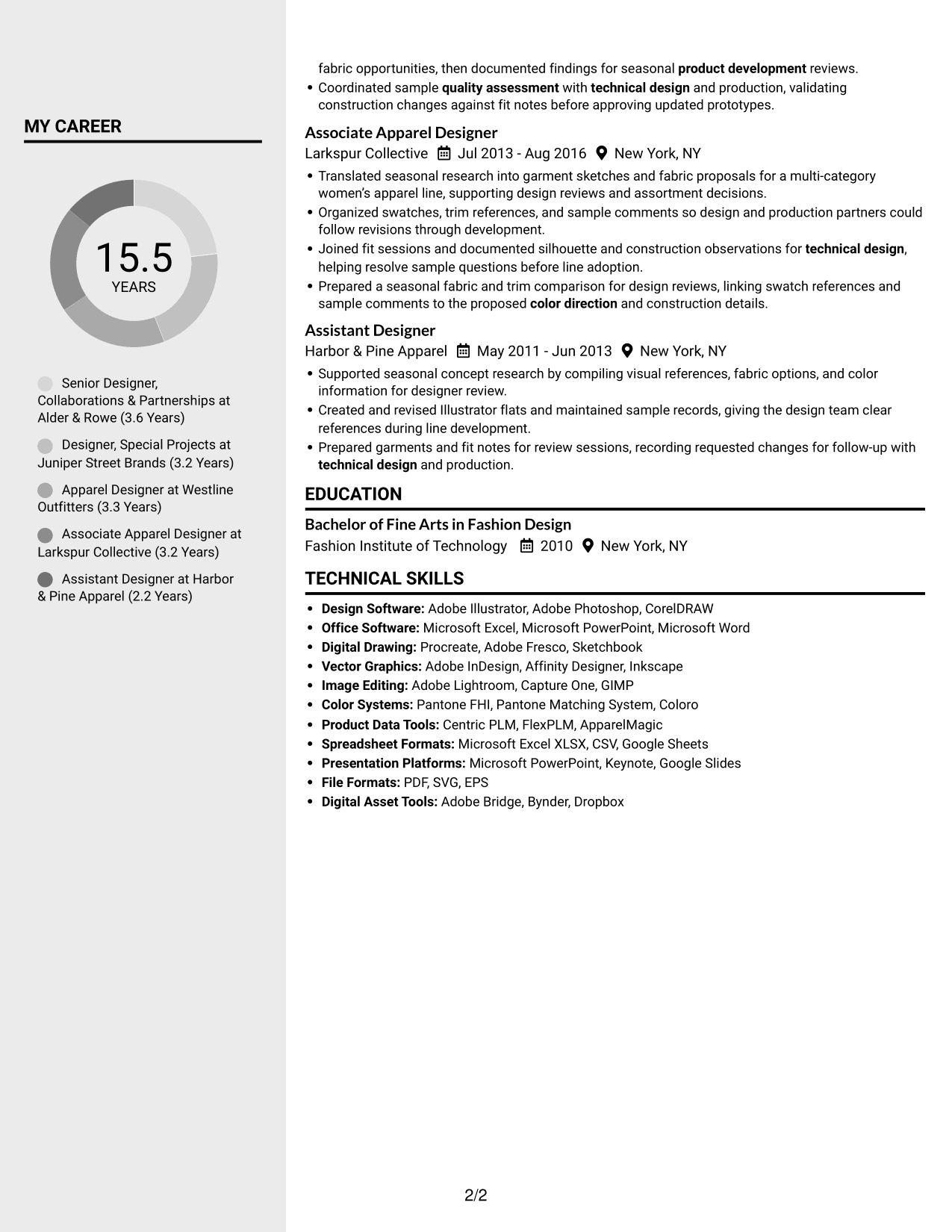 Resume example — page 2
