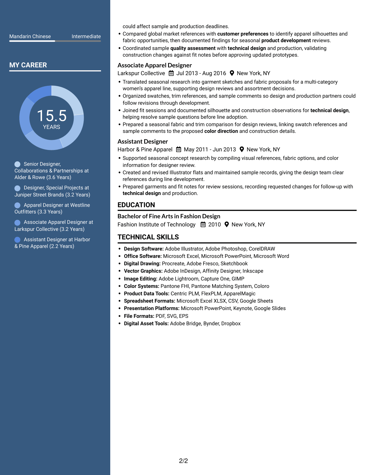 Resume example — page 2