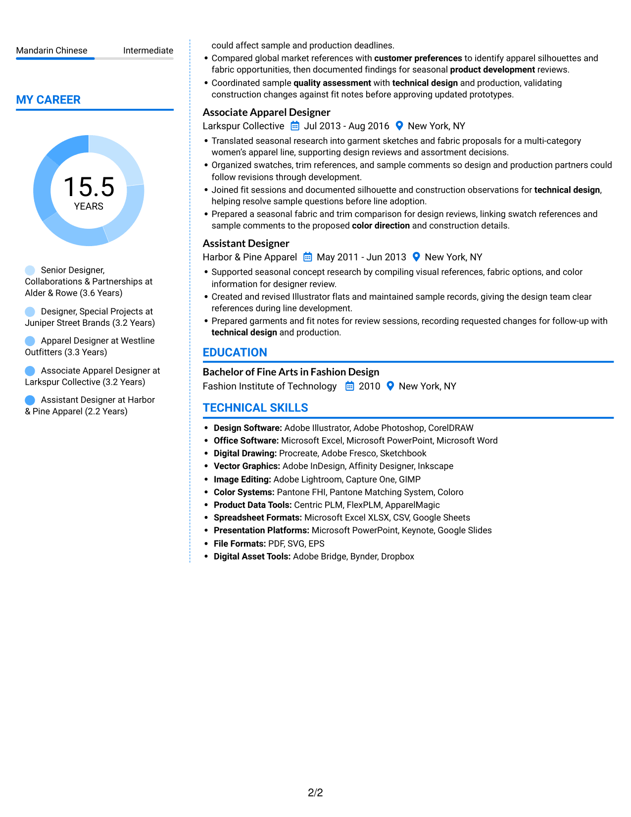 Resume example — page 2