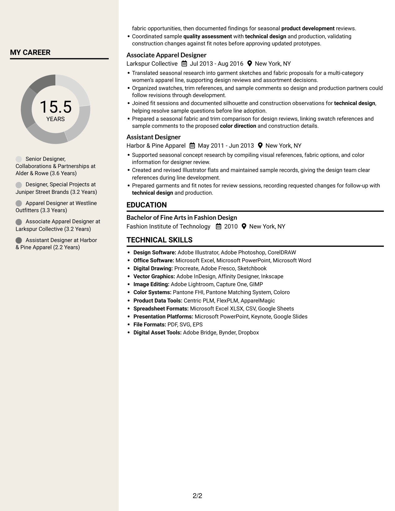 Resume example — page 2