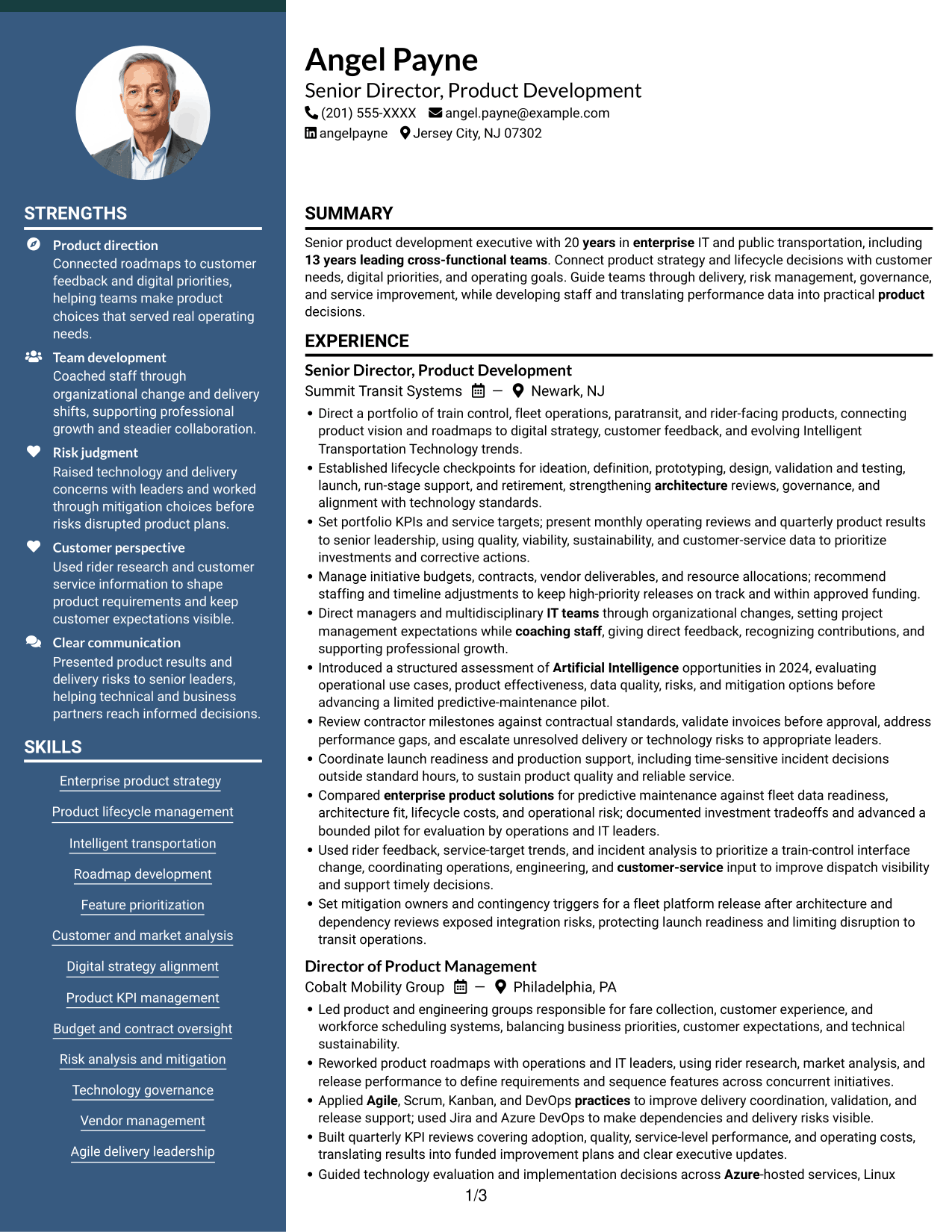 Resume example — page 1