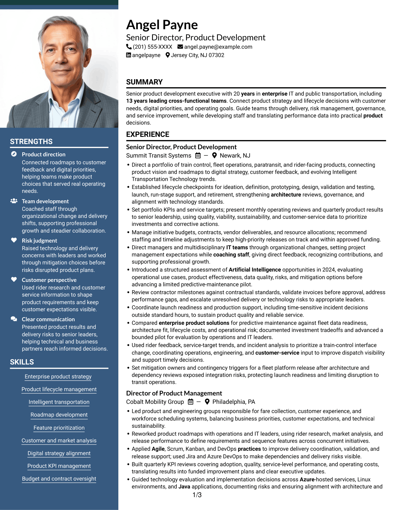 Resume example — page 1
