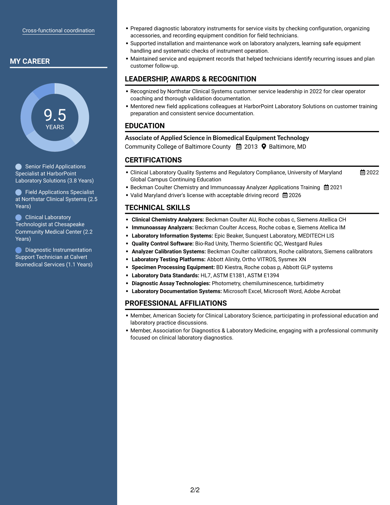 Resume example — page 2