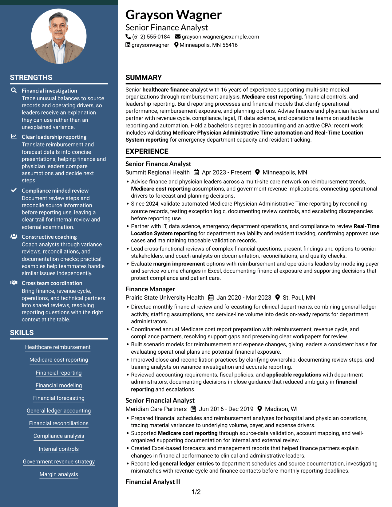 Resume example — page 1