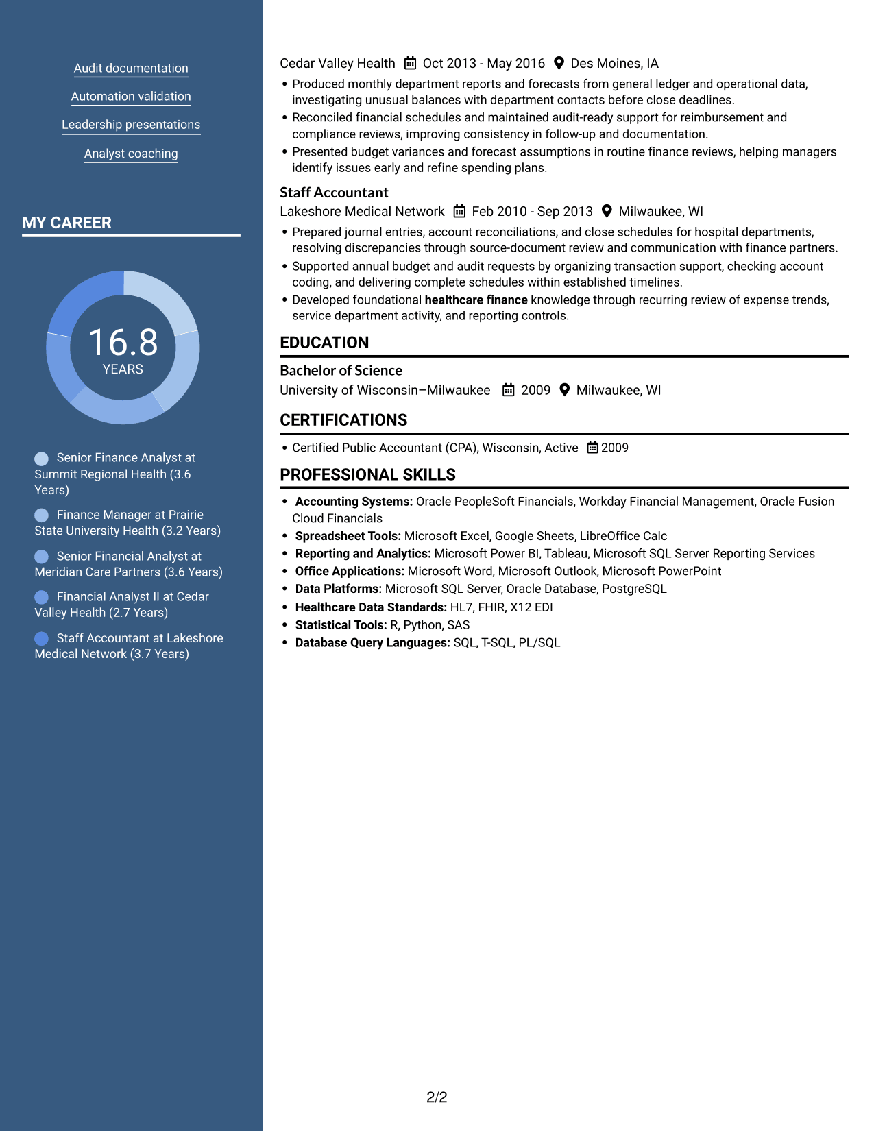 Resume example — page 2