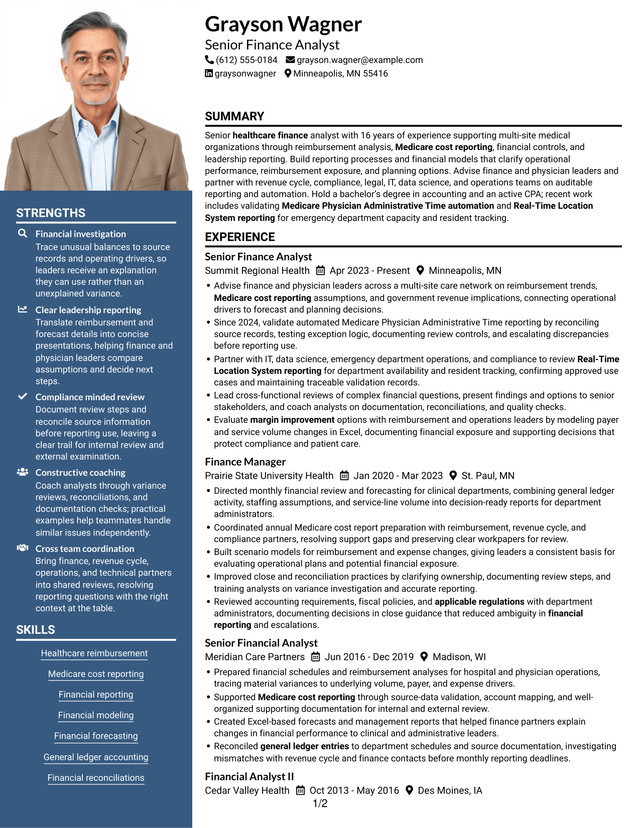 Resume example — page 1