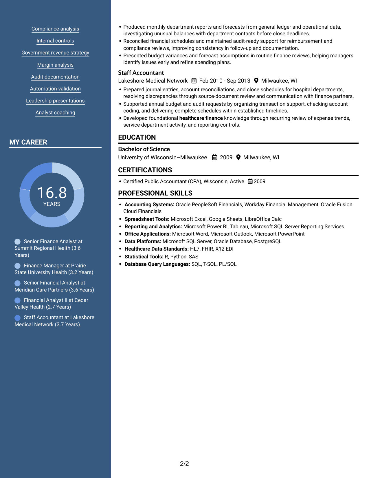 Resume example — page 2