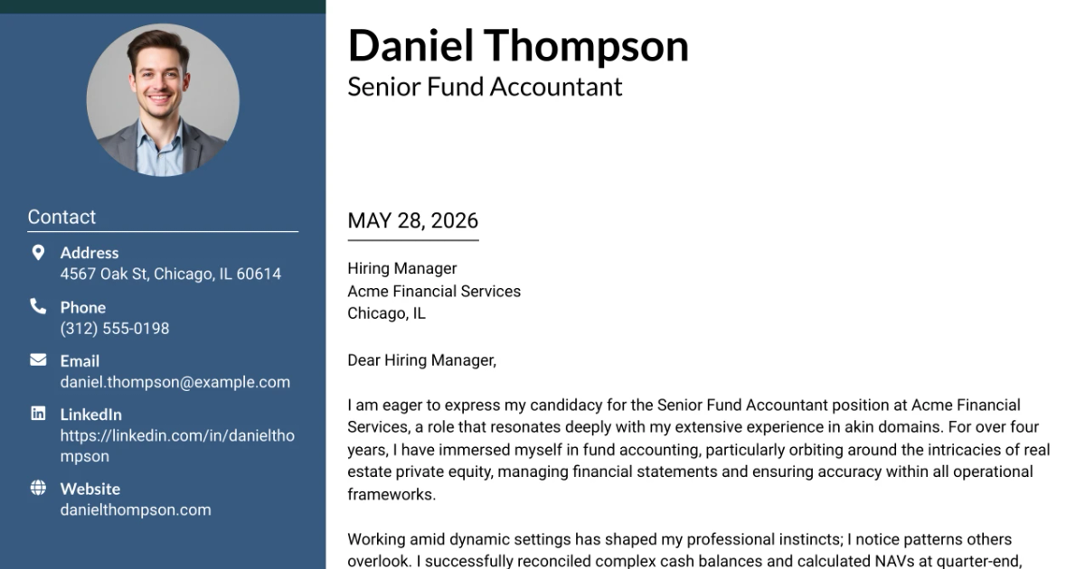 30+ Senior Fund Accountant Cover Letter Templates with Example 2026