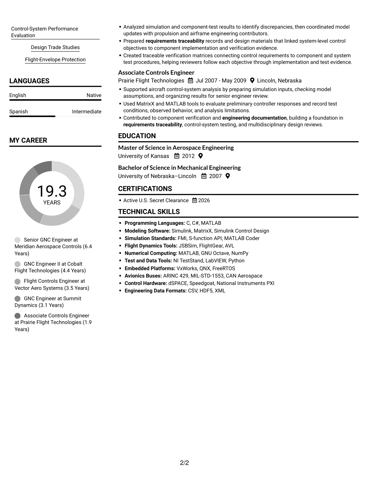 Resume example — page 2