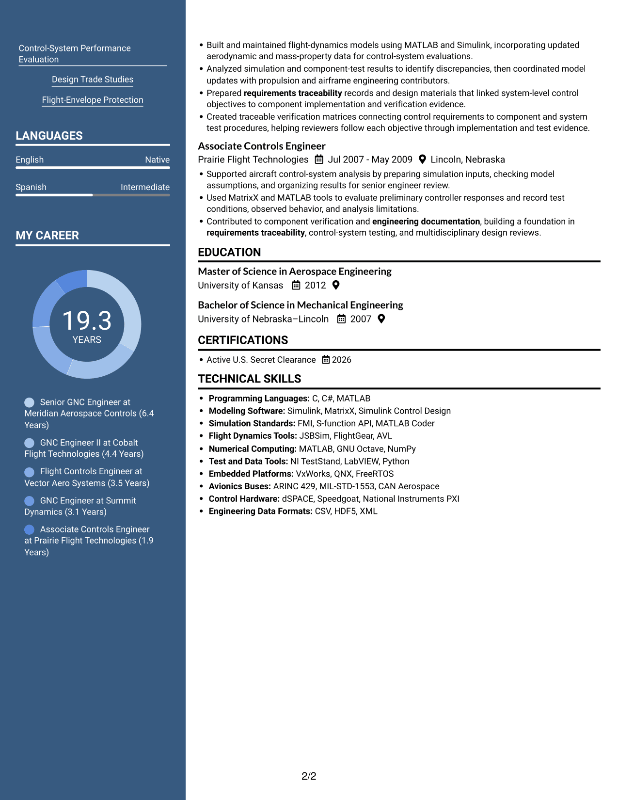 Resume example — page 2