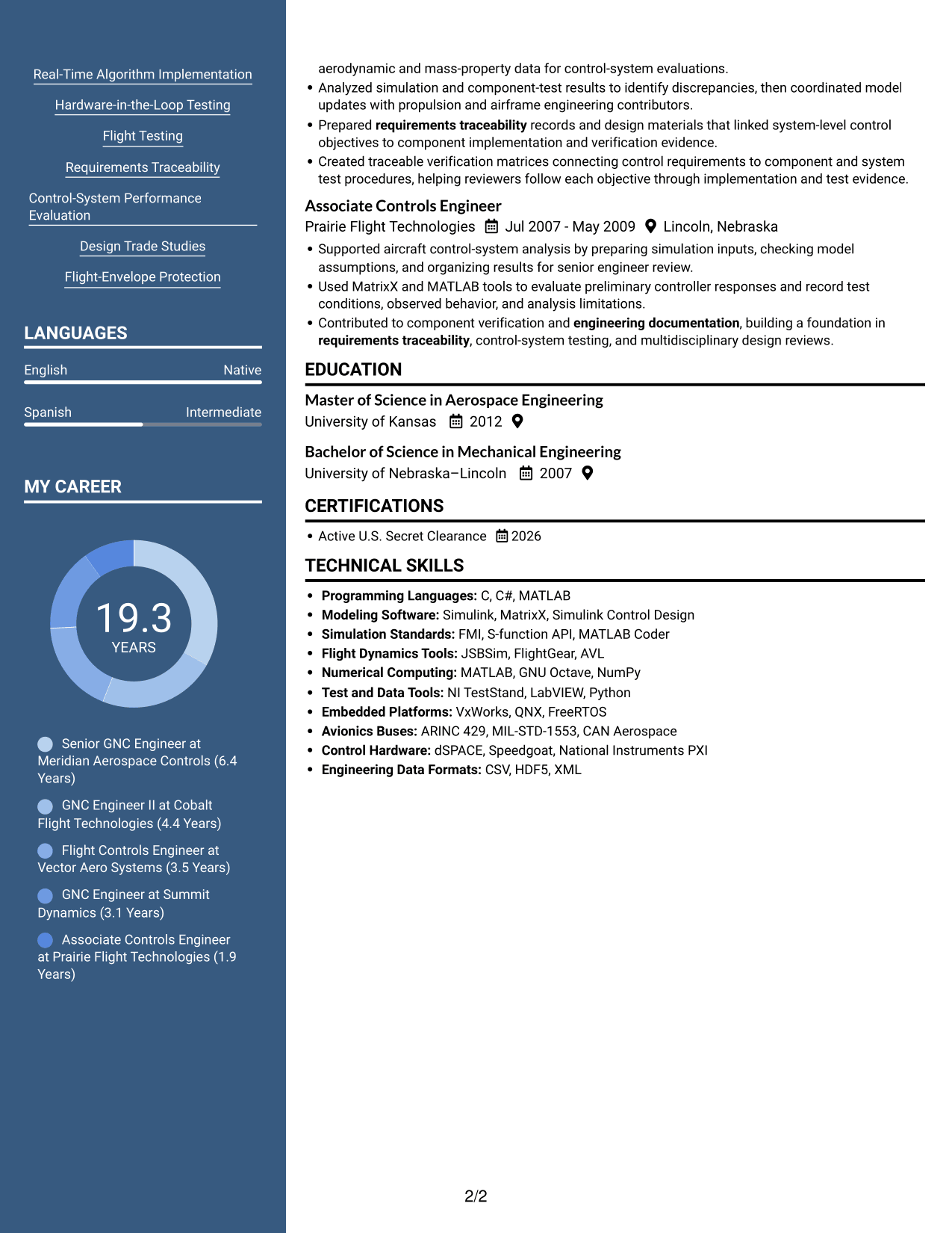 Resume example — page 2