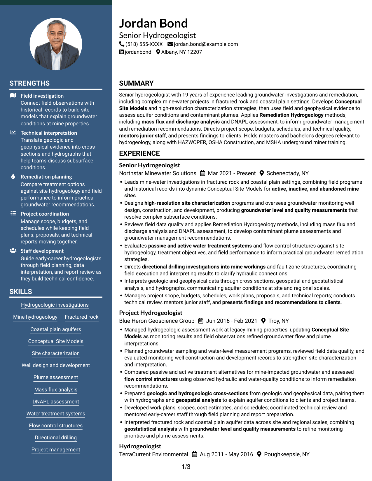 Resume example — page 1