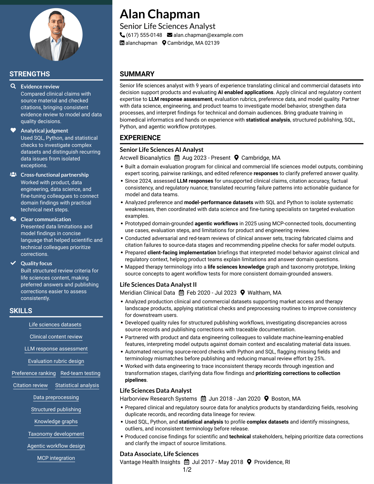 Resume example — page 1
