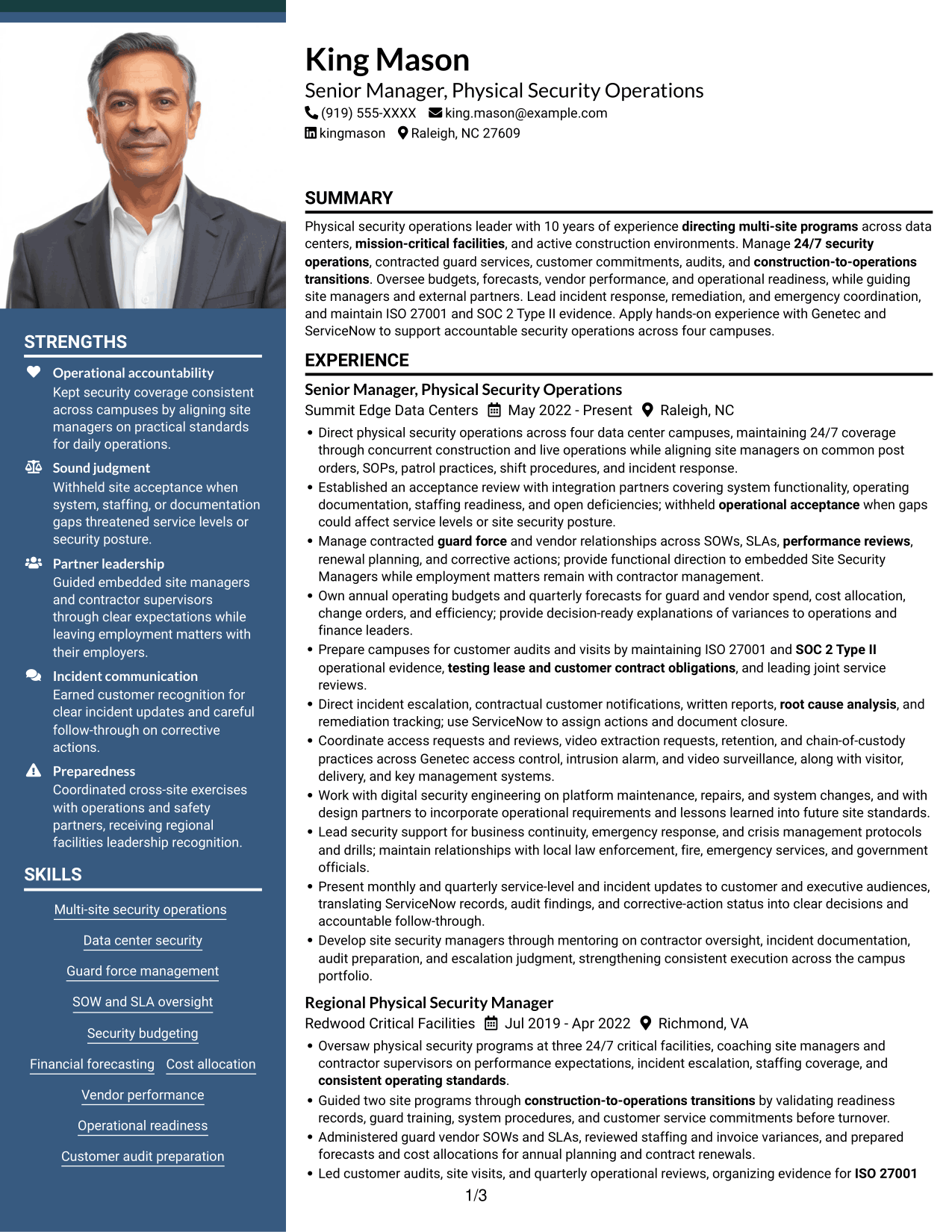Resume example — page 1