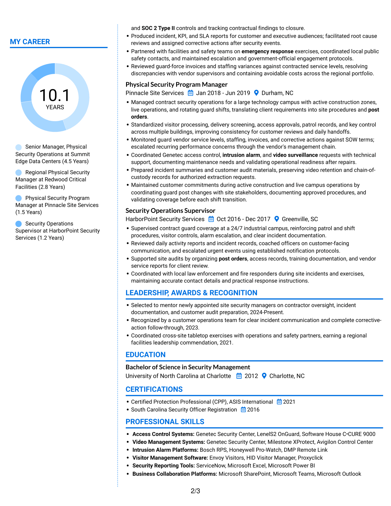 Resume example — page 2