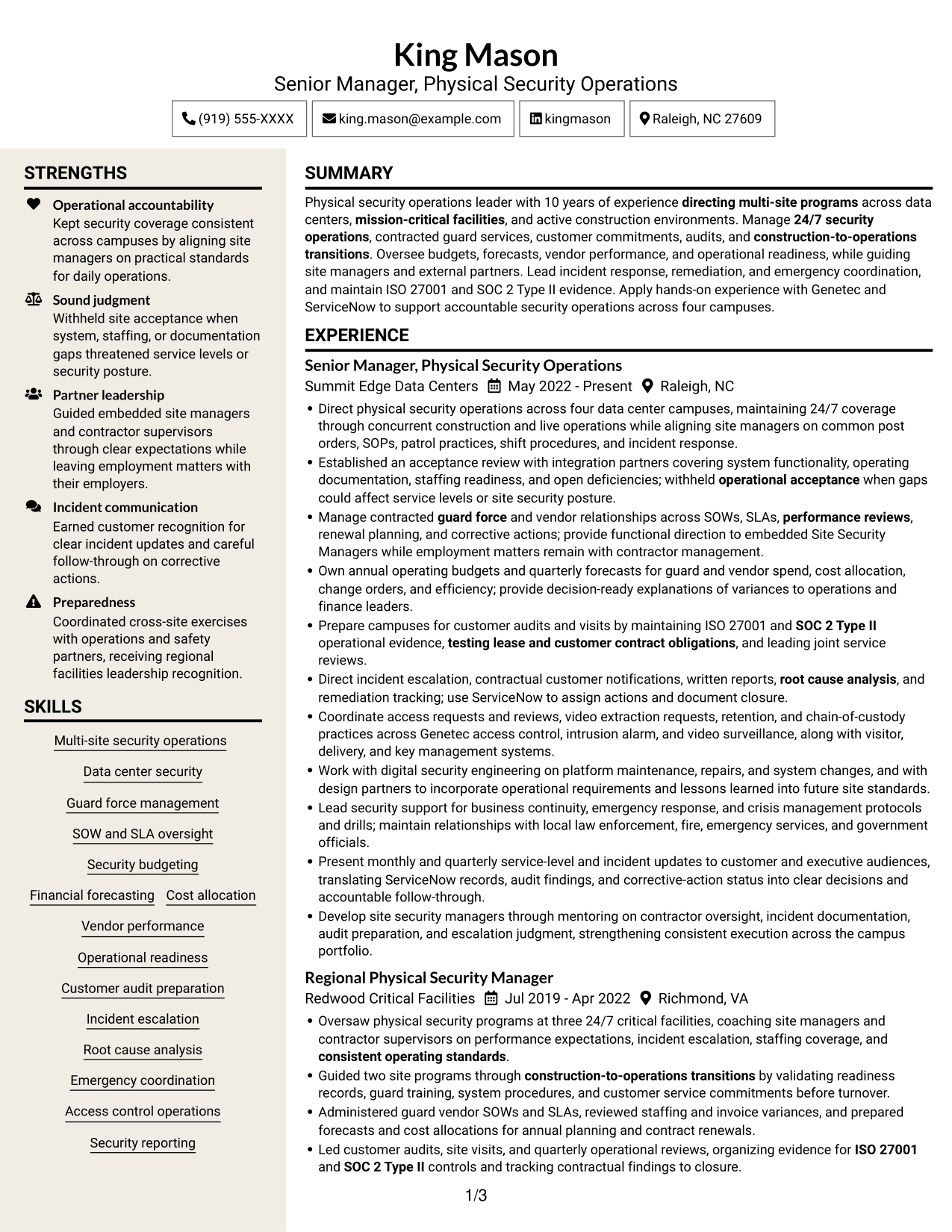 Resume example — page 1