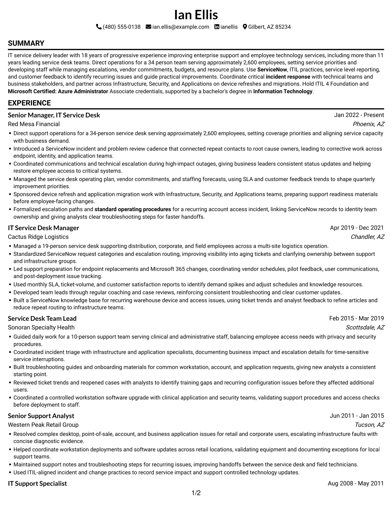 Resume example — page 1