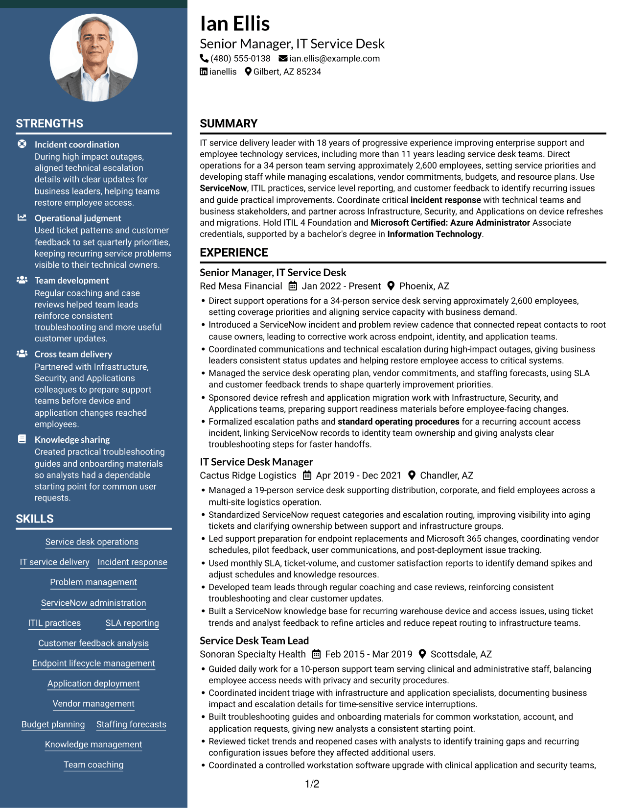 Resume example — page 1