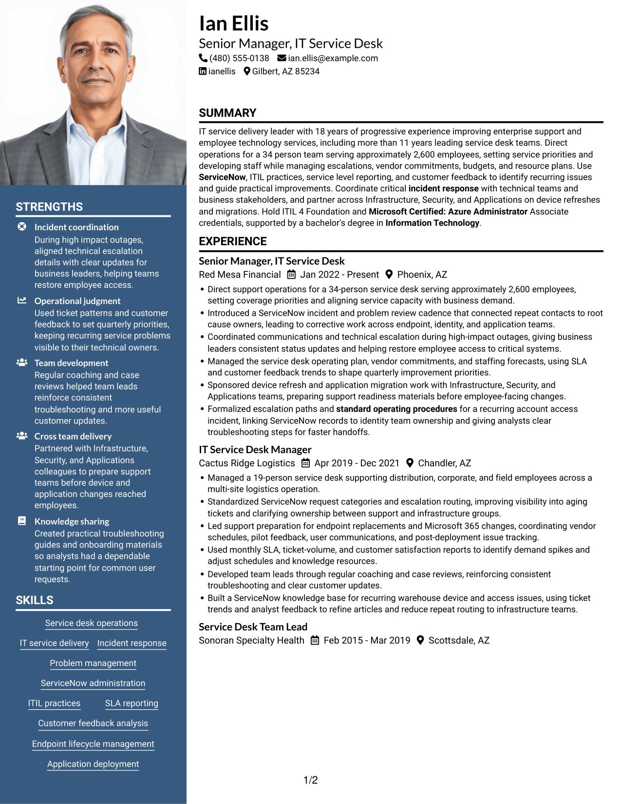 Resume example — page 1