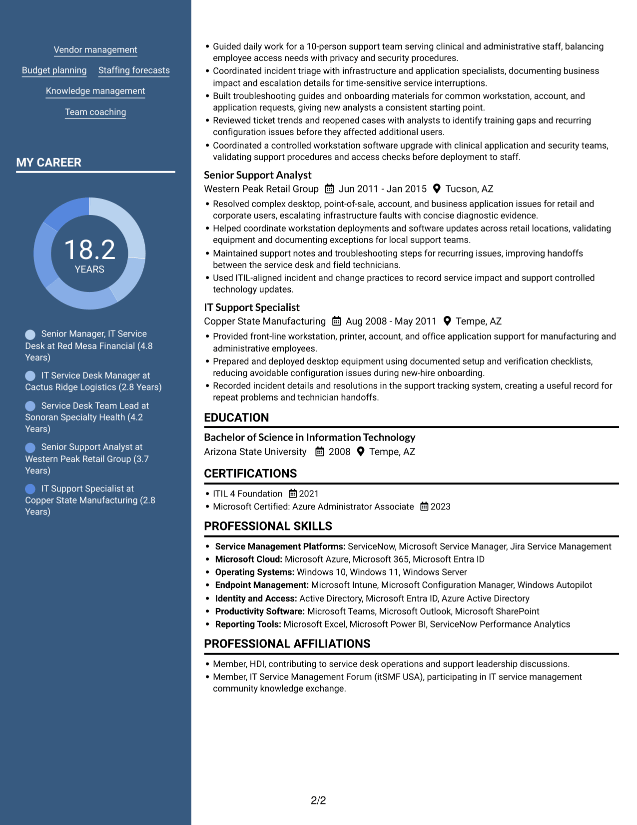 Resume example — page 2