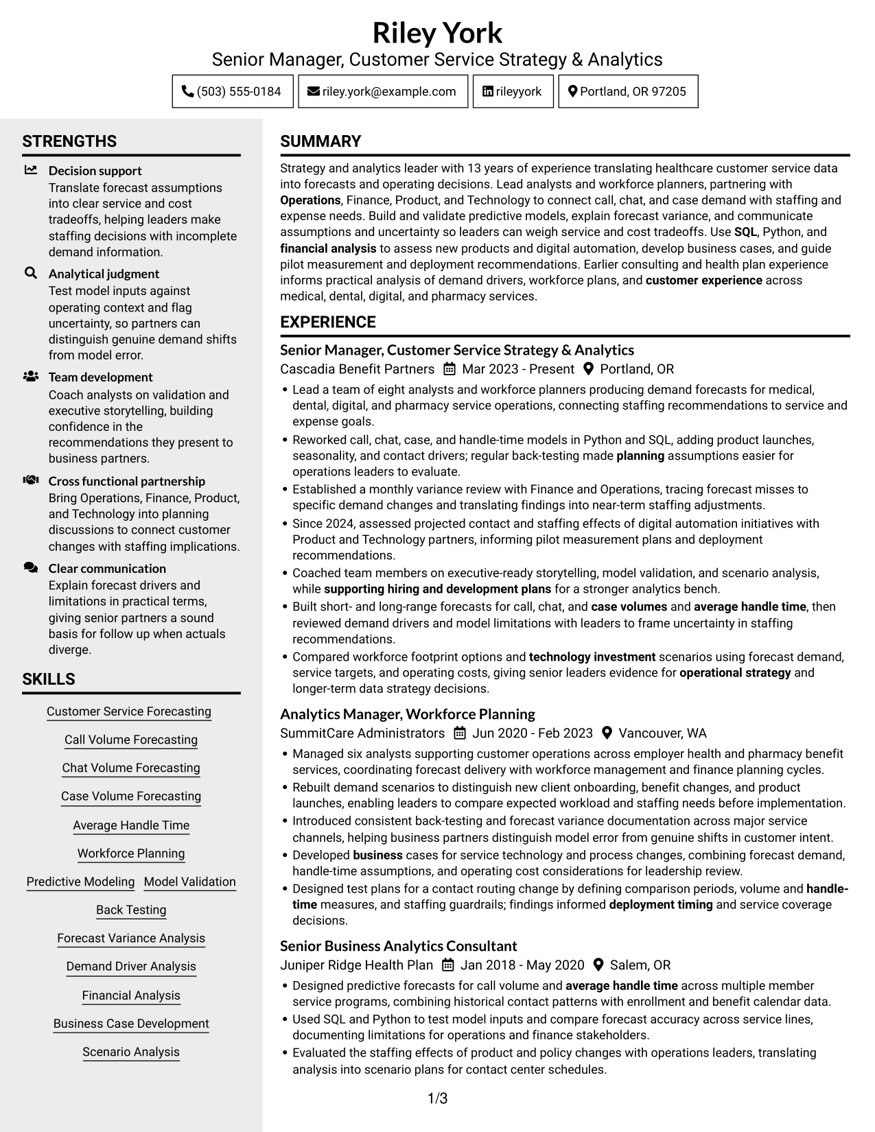 Resume example — page 1