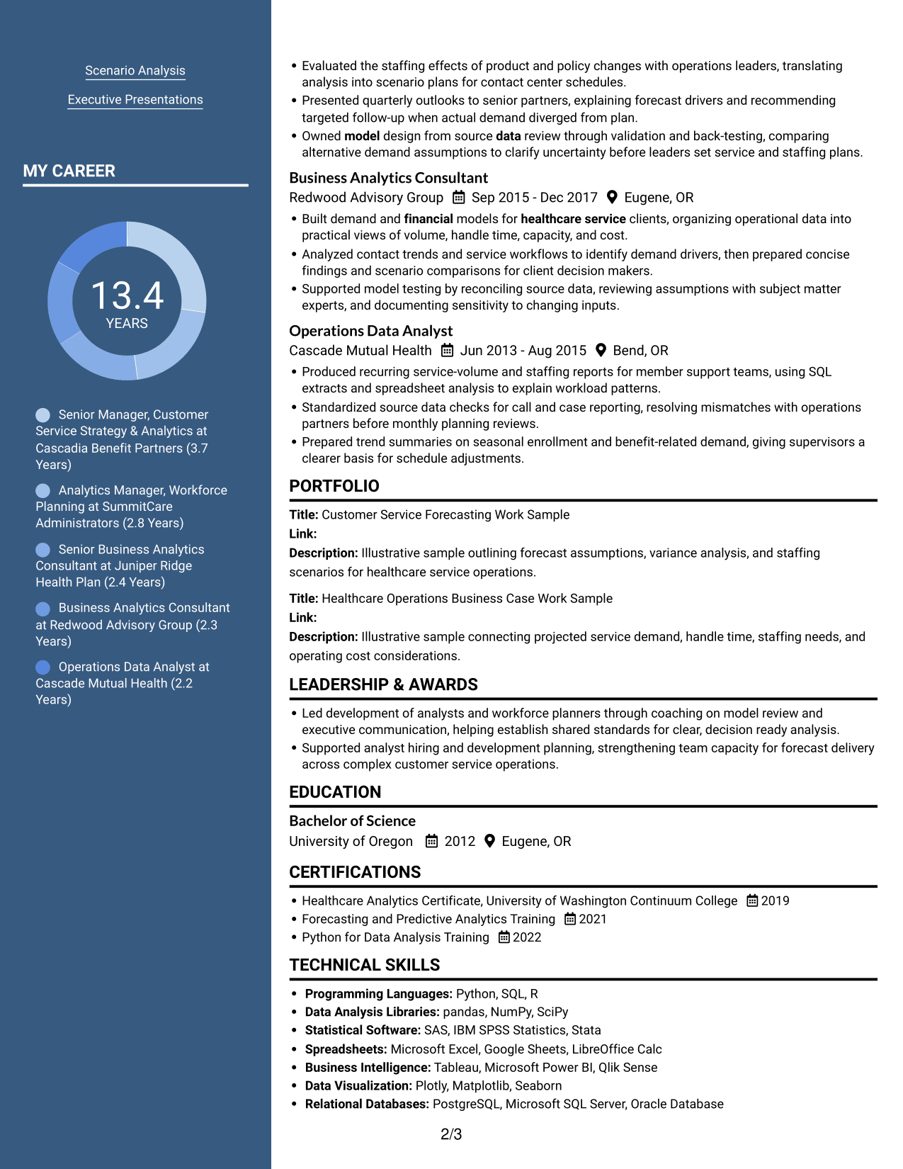 Resume example — page 2