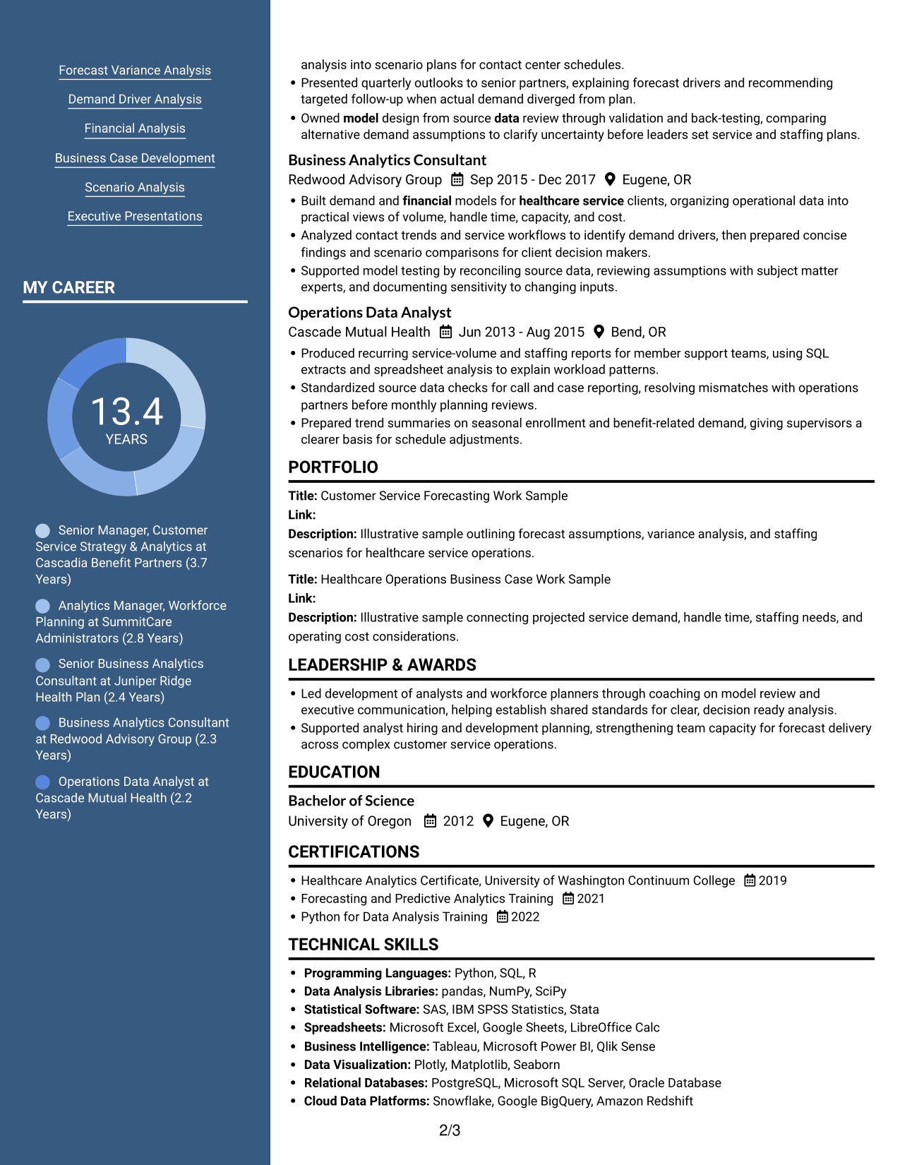 Resume example — page 2