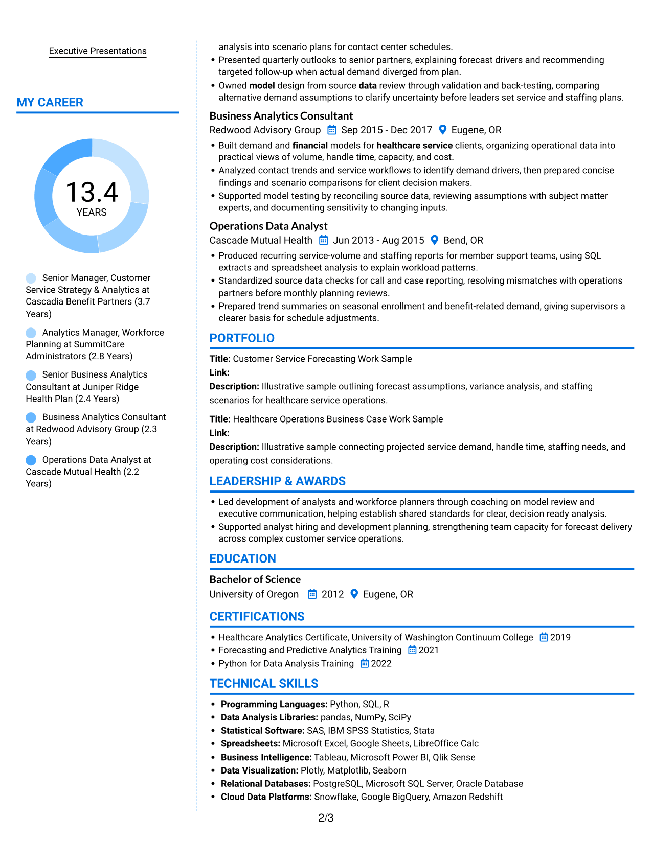 Resume example — page 2