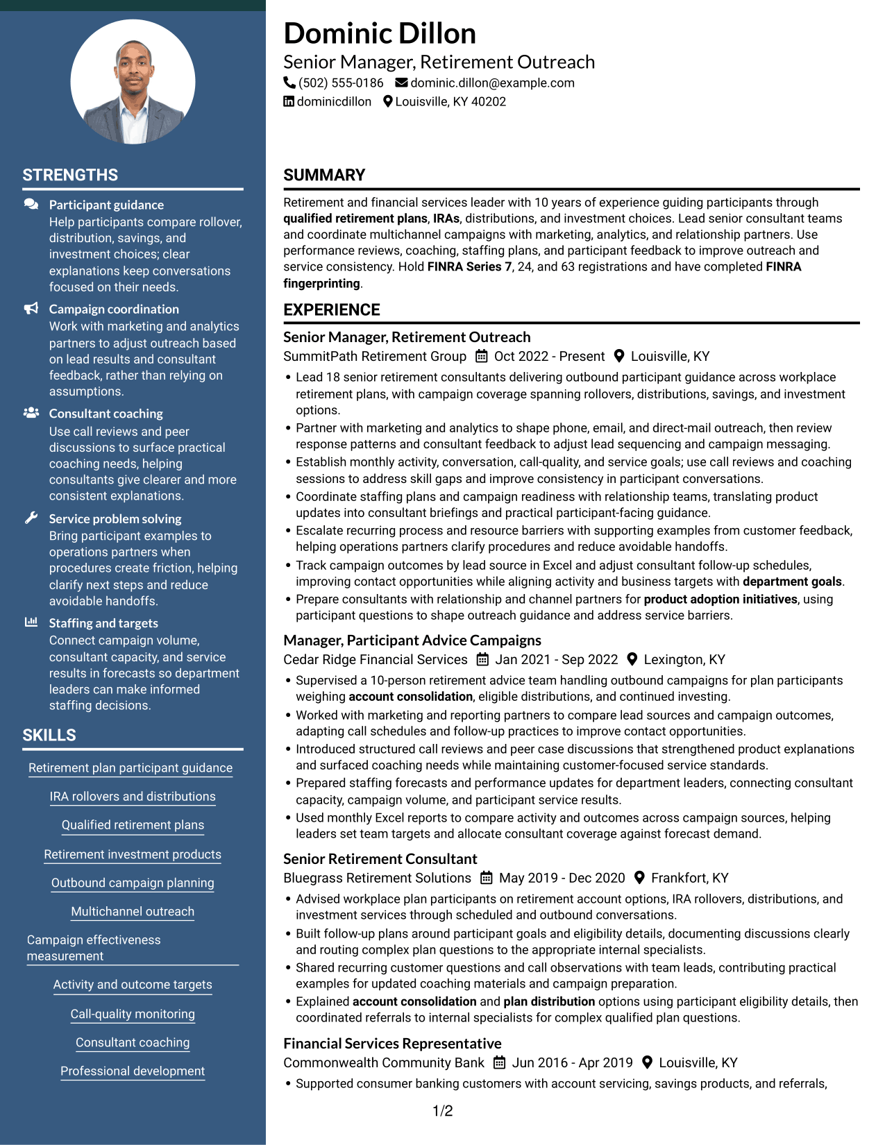 Resume example — page 1