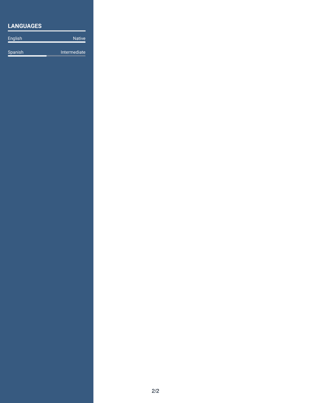 Resume example — page 2