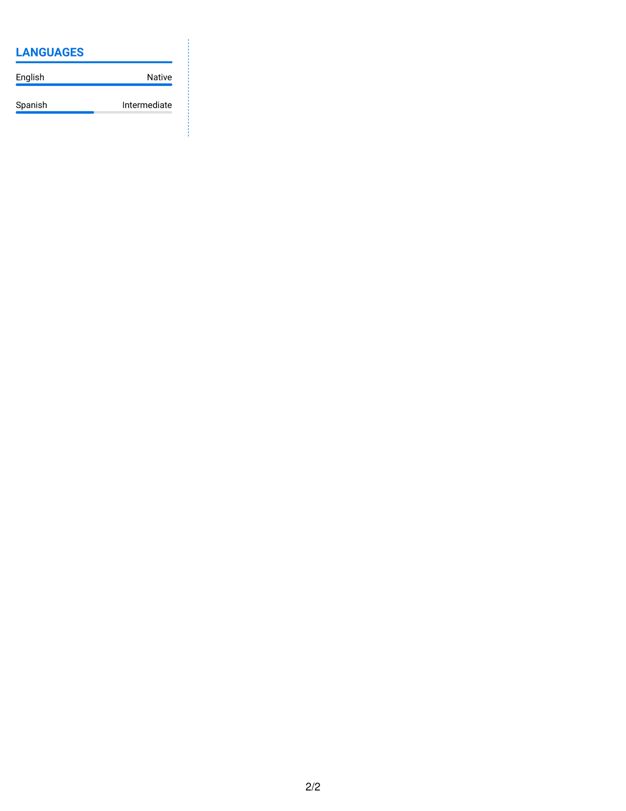Resume example — page 2
