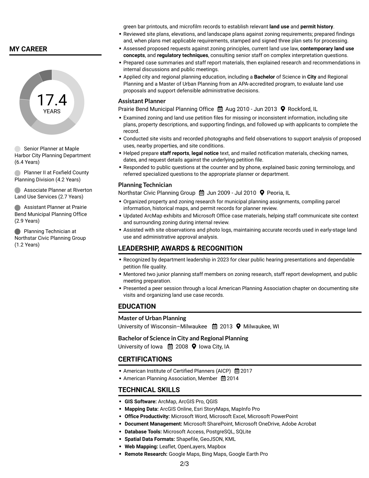 Resume example — page 2