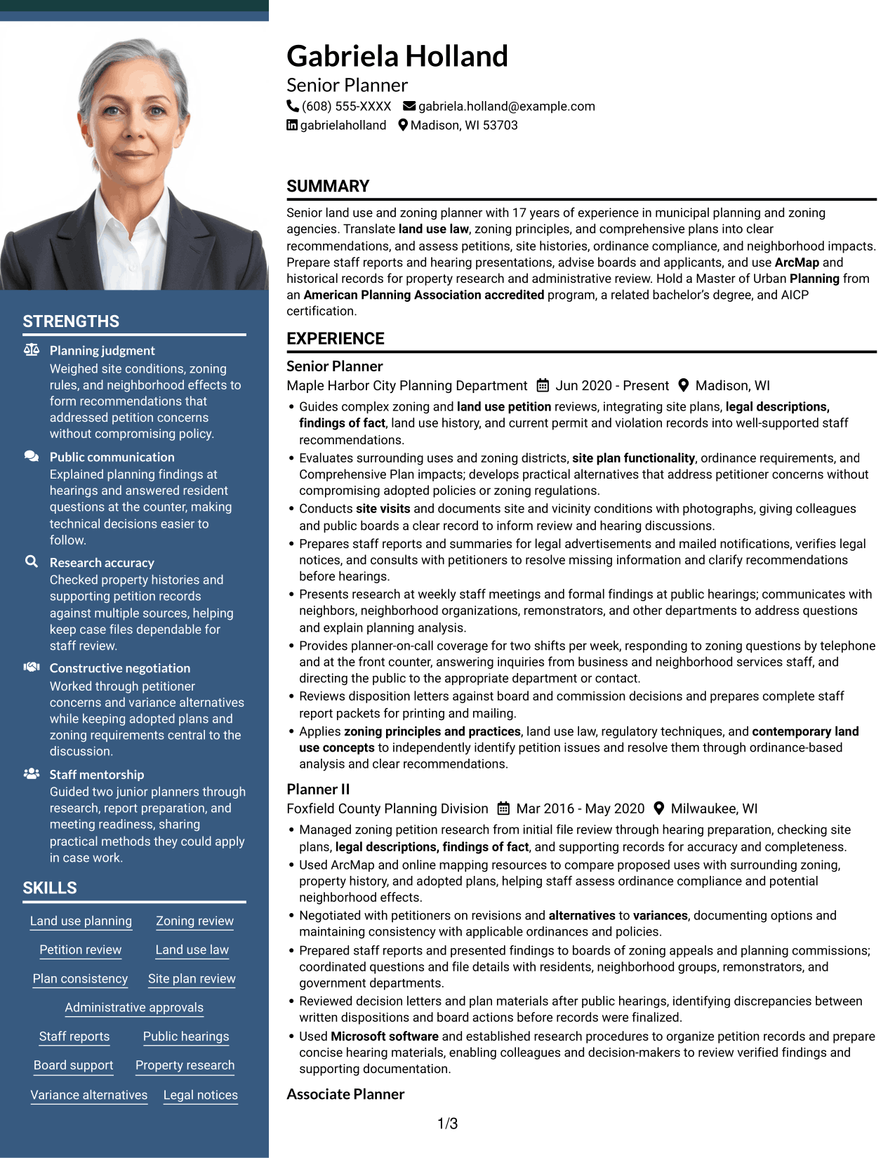 Resume example — page 1