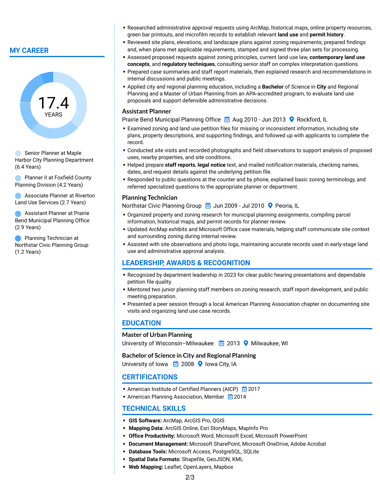 Resume example — page 2