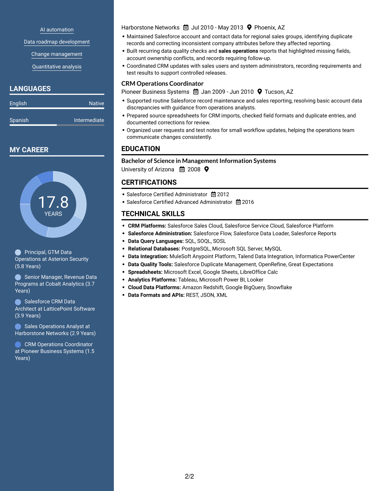 Resume example — page 2