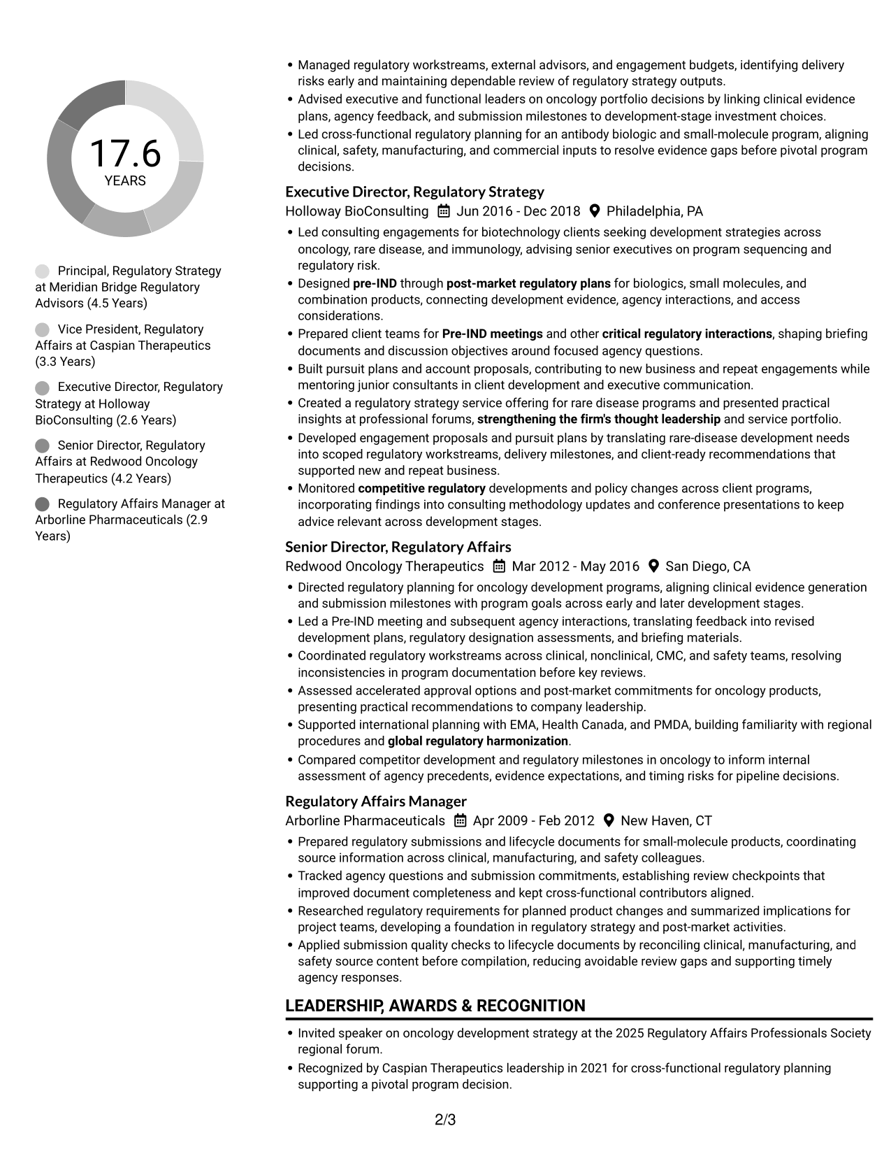 Resume example — page 2