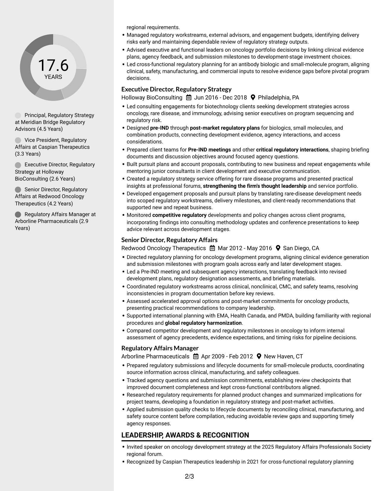 Resume example — page 2