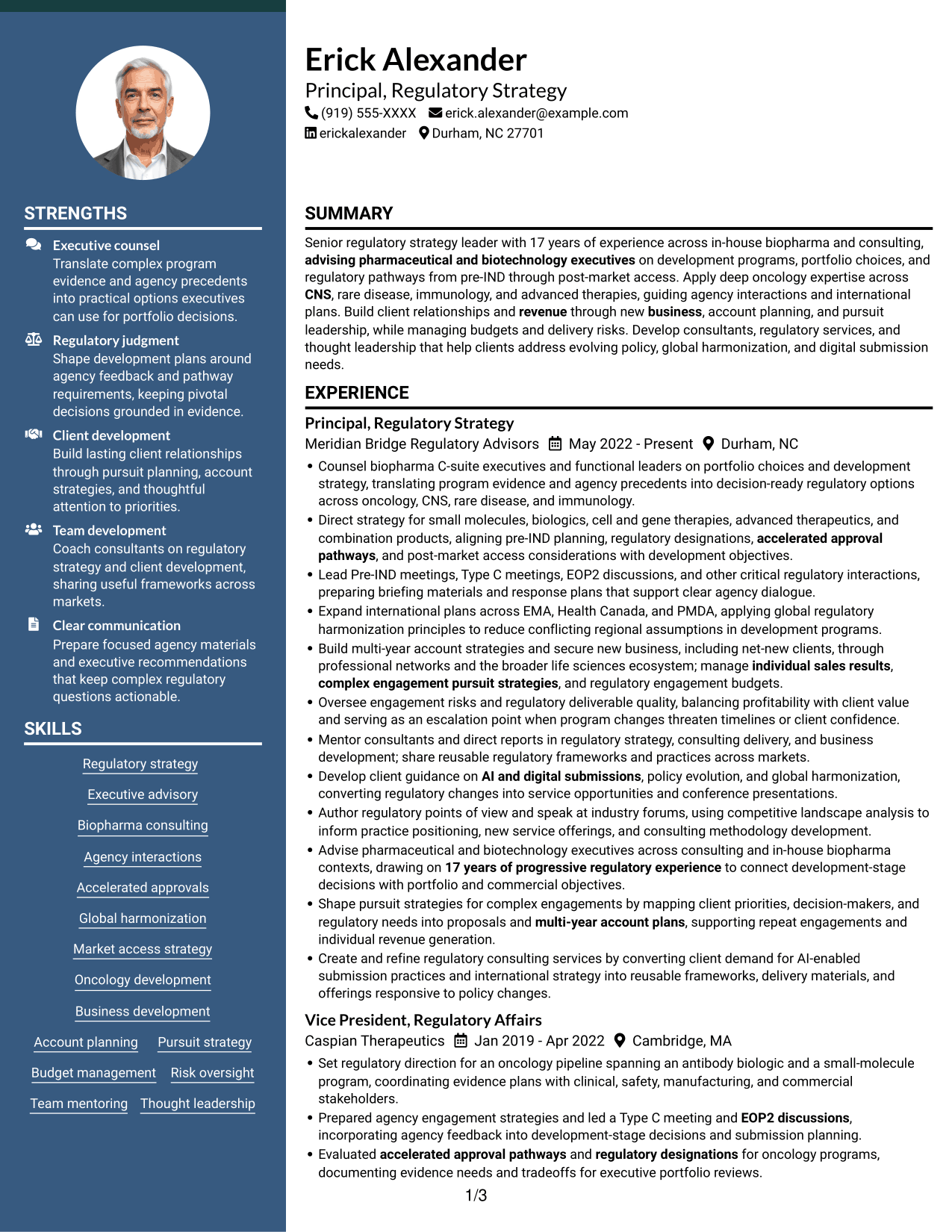 Resume example — page 1