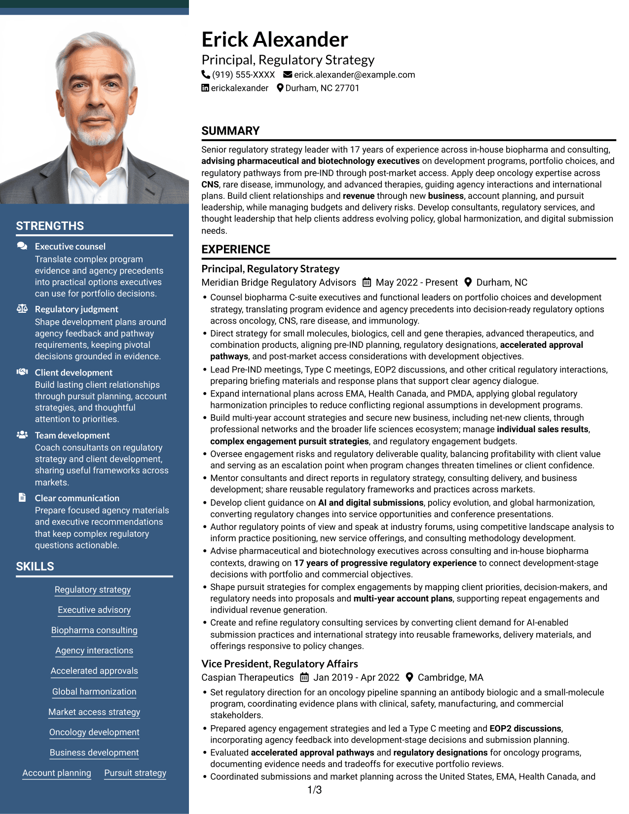 Resume example — page 1