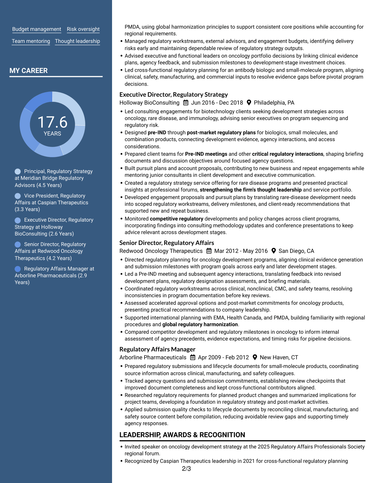 Resume example — page 2
