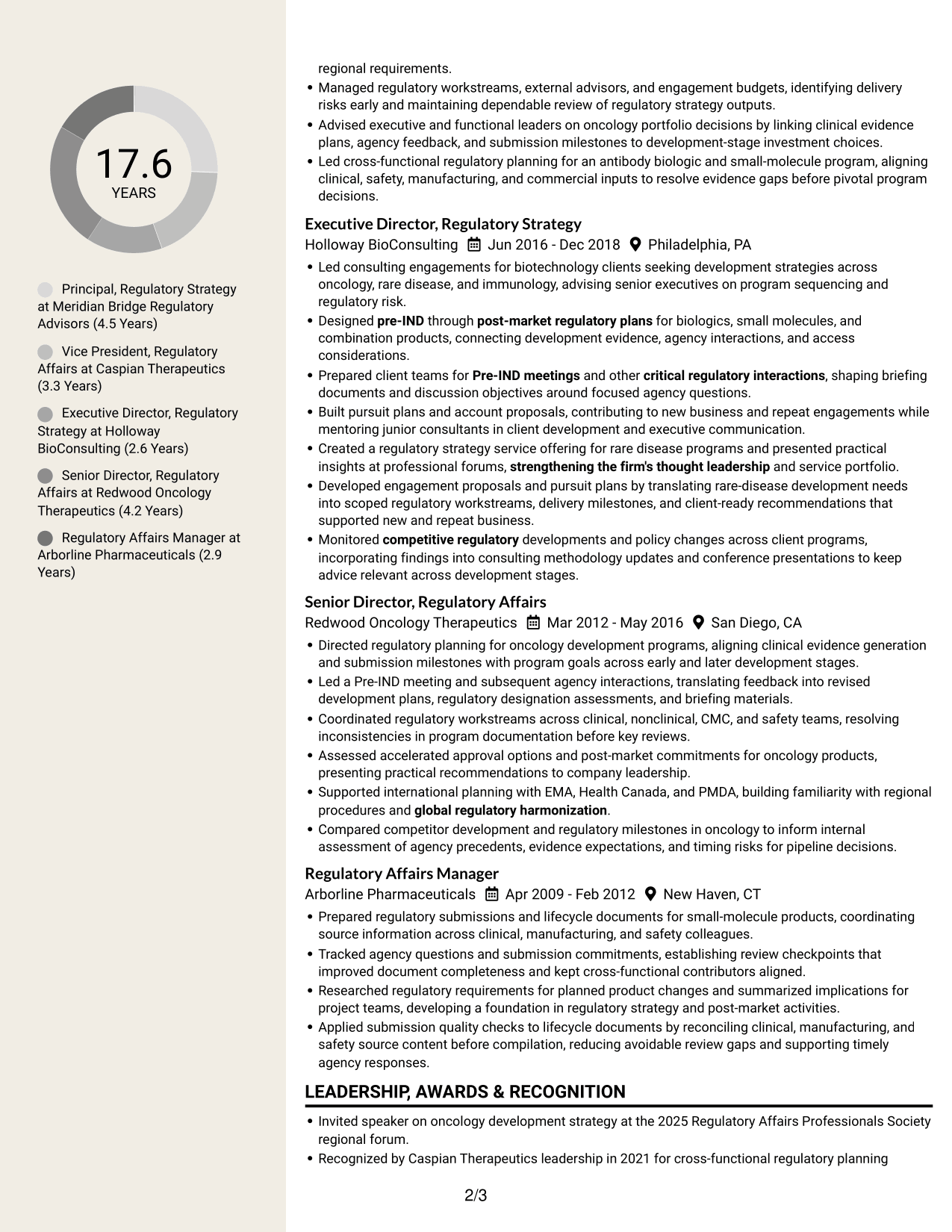 Resume example — page 2