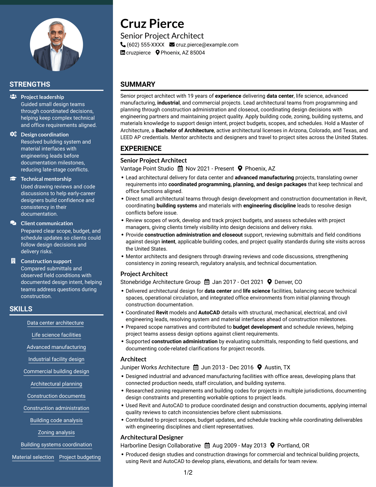 Resume example — page 1