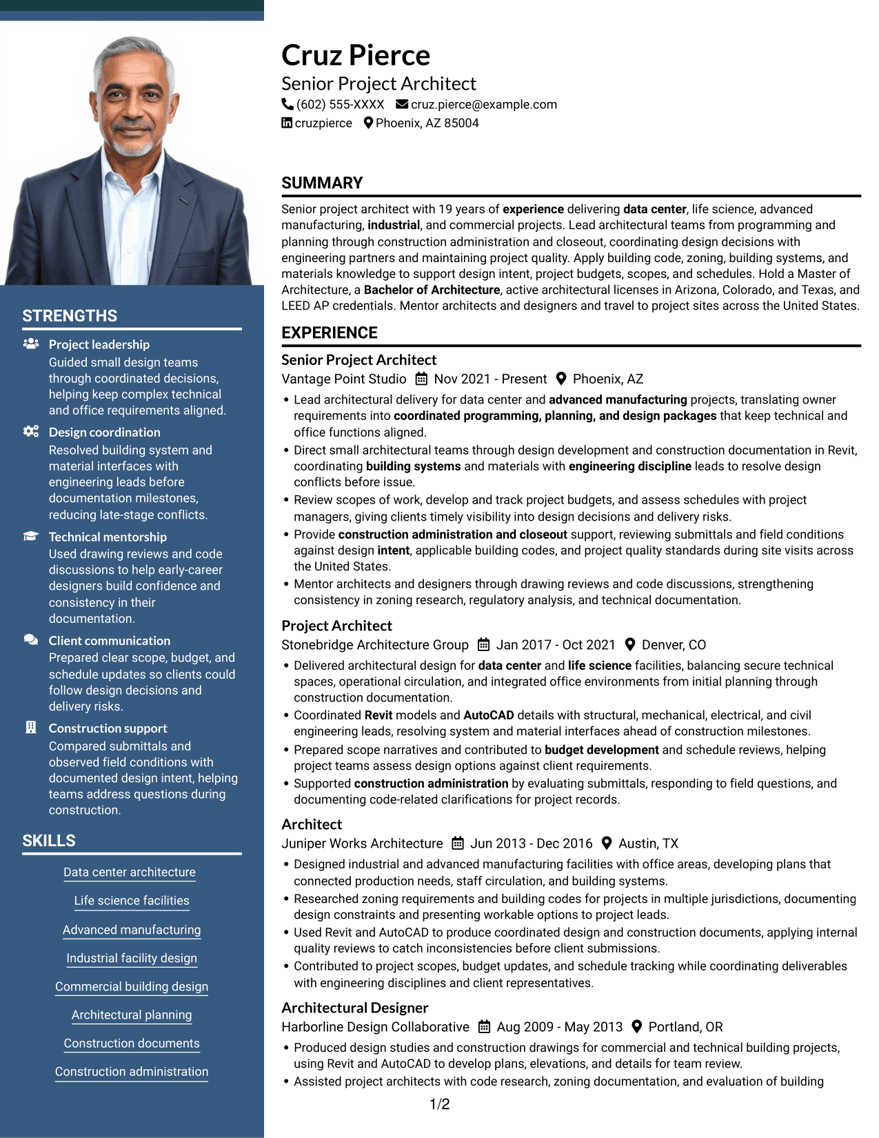 Resume example — page 1
