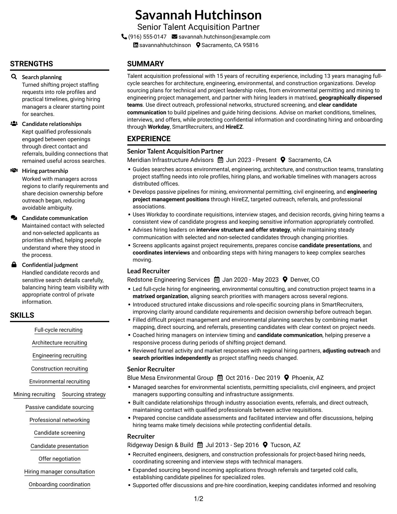 Resume example — page 1