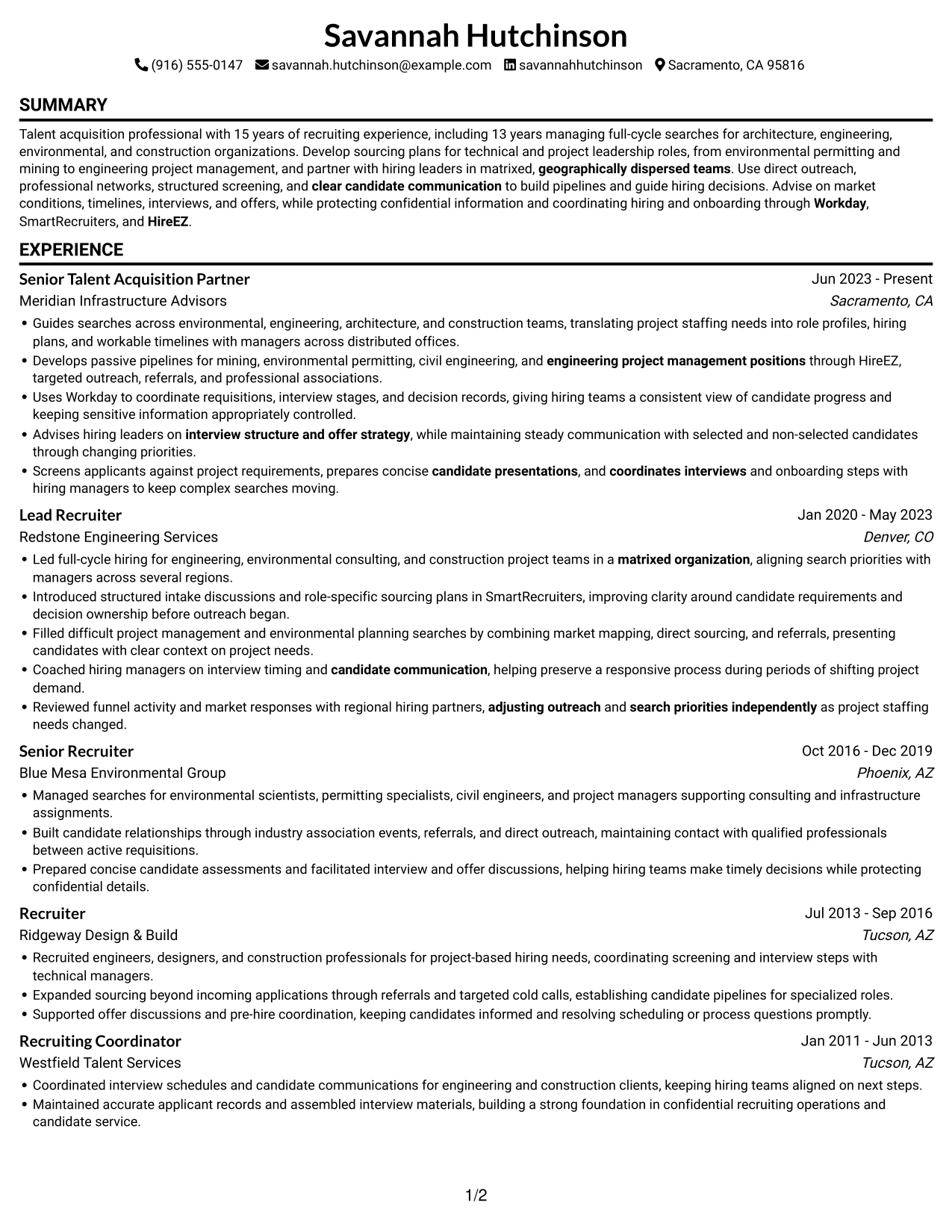 Resume example — page 1