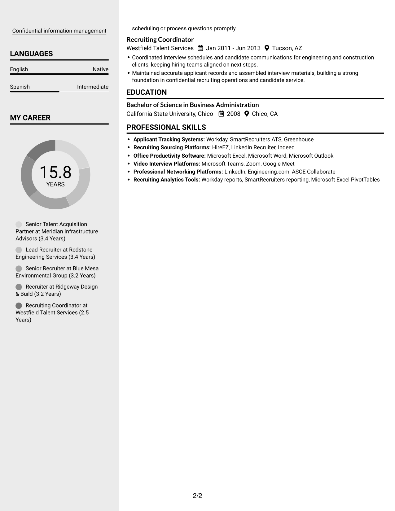 Resume example — page 2