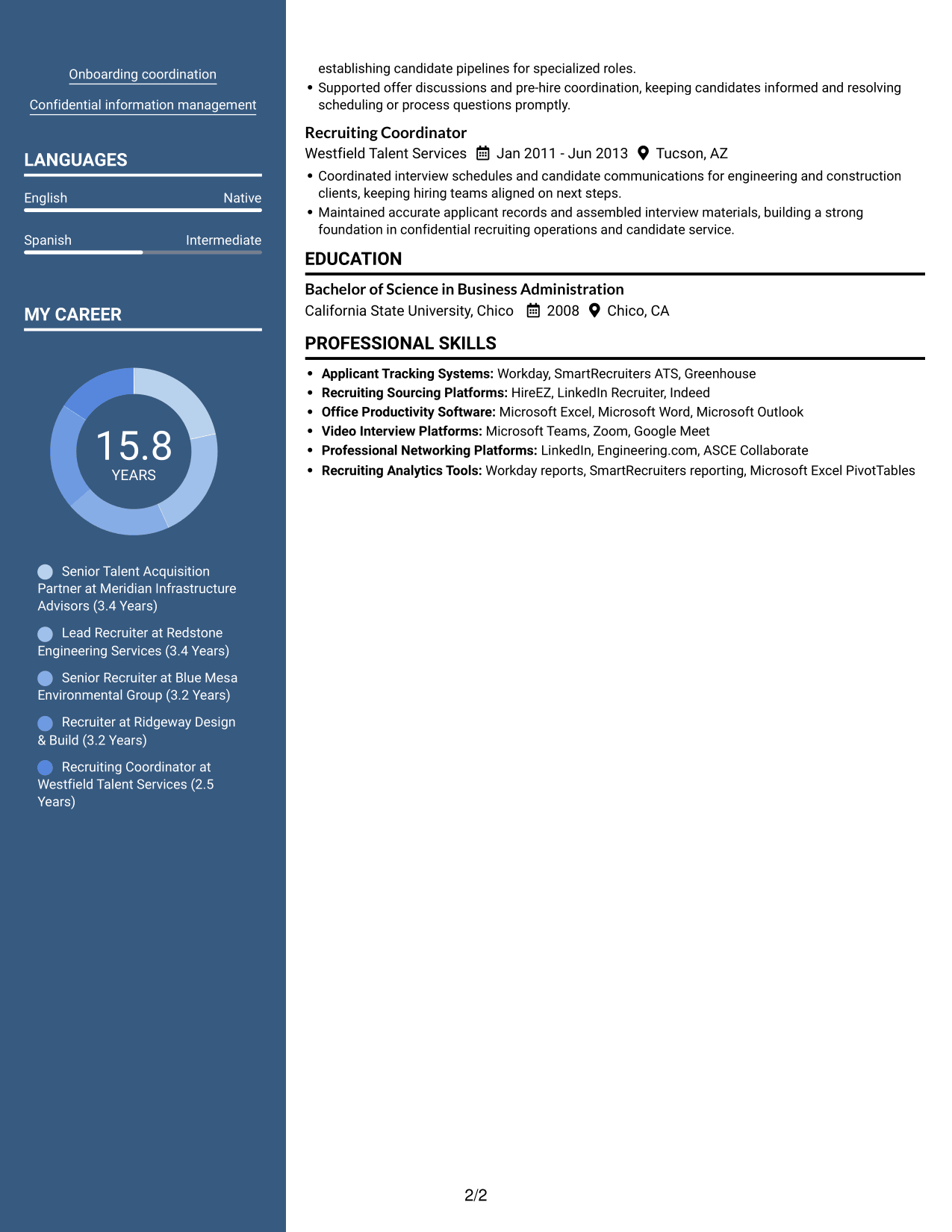 Resume example — page 2