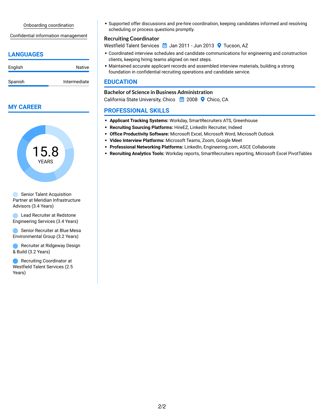 Resume example — page 2