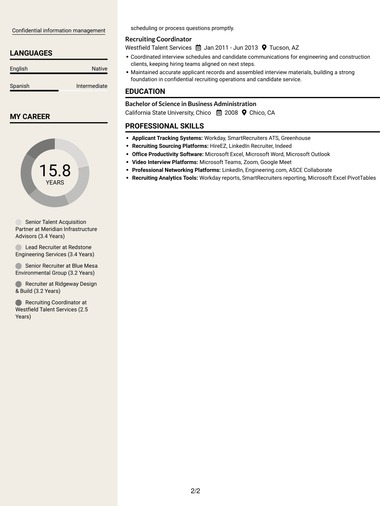 Resume example — page 2