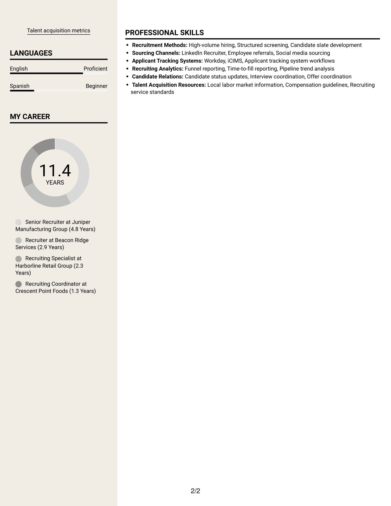Resume example — page 2
